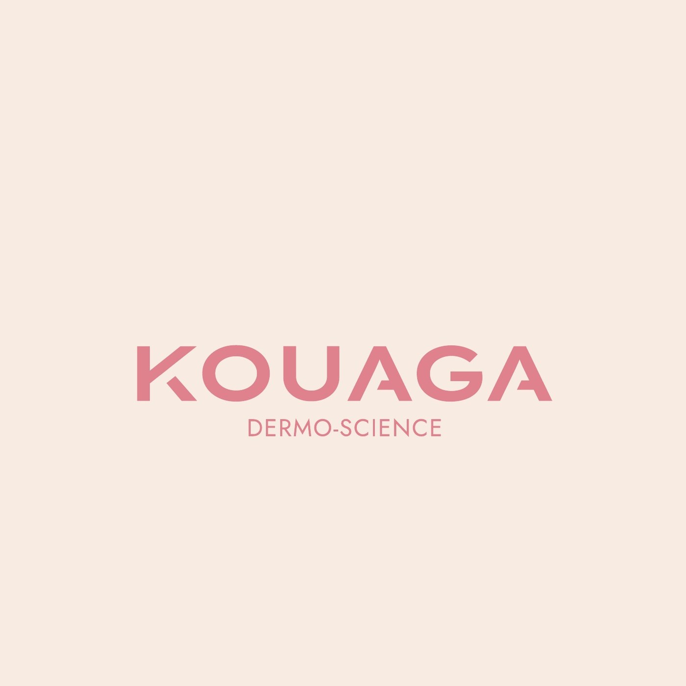 Couverture du brand book KOUAGA, logo sur fond rose pâle