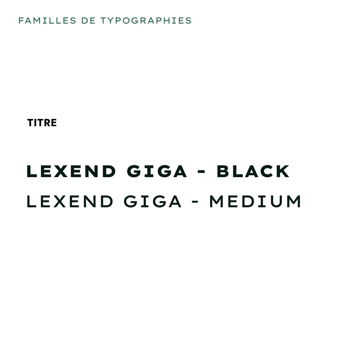 Typographies de titre : Lexend Giga