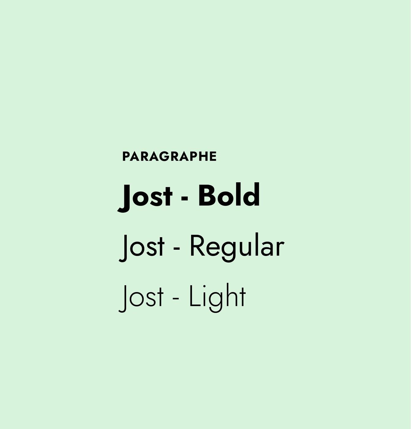 Typographies de paragraphe : Jost