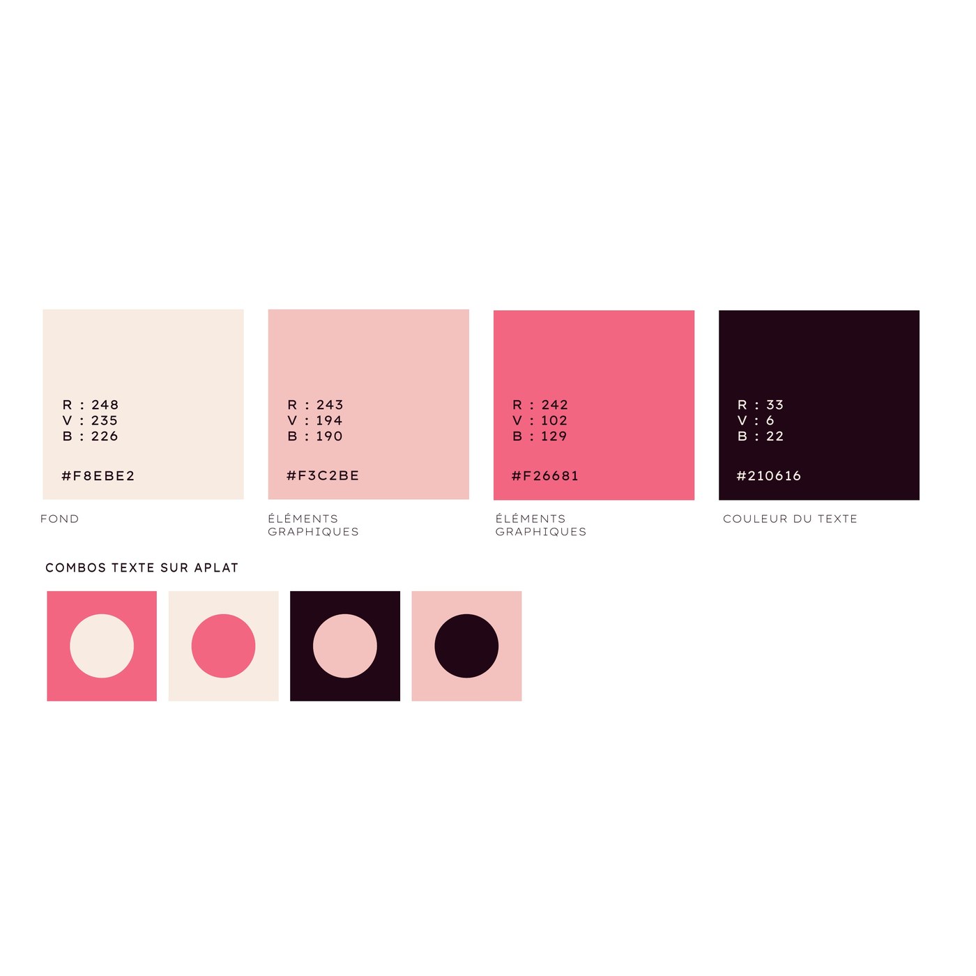 Palette de couleurs de la gamme prévention