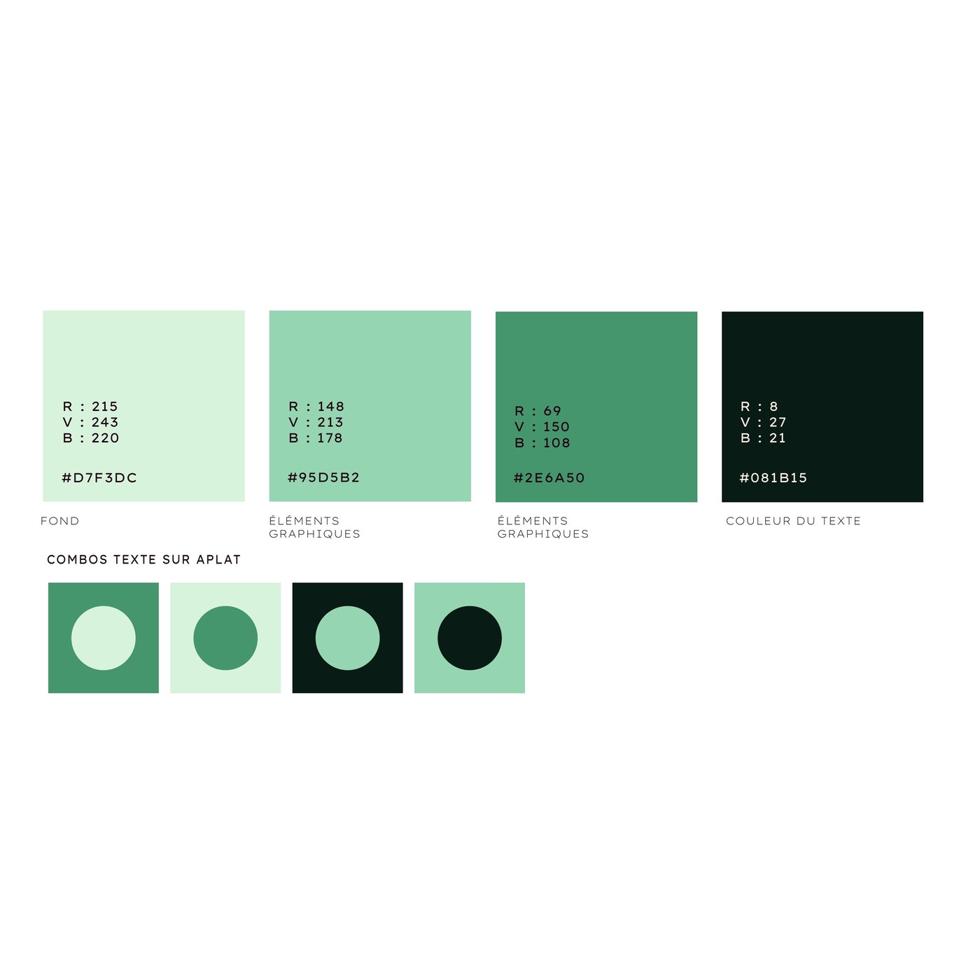 Palette de couleurs de la gamme atténuation